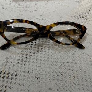 Tory Burch Eyeglasses and Vibrant Orange Clutch